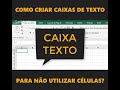 criando caixa de texto no excel