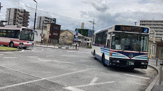 亀の井バス(別府)前面展望 車窓 亀川駅→鉄輪/ 16系統外回り循環線 亀川駅1211発