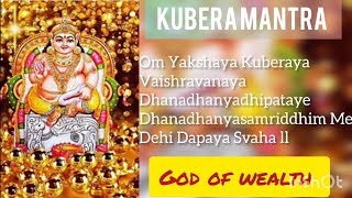 💸To Bring RICHES of Wealth into your home || KUBERA Mantra || Magical Lord of Wealth || Lord Kubera