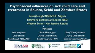 Sick child care-seeking and treatment—Improving malaria, FP, \u0026 MCH outcomes in northwestern Nigeria