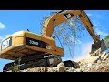 Excavator Working On The Cliff CAT 320D Tebing Breksi