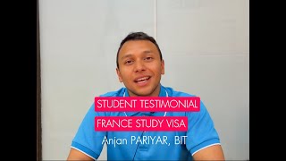 🇫🇷 France Student Visa Testimonial: M. Anjan Pariyar 🎓 | Dream Achieved! 🌟