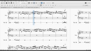 03/18 旋律 ト音記号 変イ長調 4分の4拍子 8小節