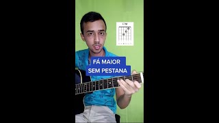 Como Tocar o Acorde de FÁ MAIOR SEM PESTANA (Aula de Violão Simplificada) #Shorts