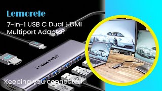 Cool 7 in 1 USB C Multi Port Adaptor | Lemorele TC66