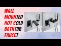 HIDEEP Wall Mounted Bathroom Shower Bathtub Faucet with Hand Shower Hot & Cold