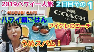 【2019ハワイ一人旅４】いやす夢で朝ごはんとワイケレのコーチ