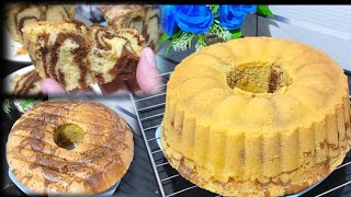 resep cake marmer/bolu marmer/marble cake moka lembut dan wangi