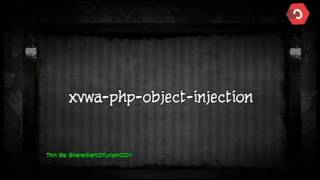 xvwa - PHP Object Injection