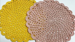 كروشيه مفرش دائري بغرزة الجيراني Crochet granny |قناة كروشيه لودي Crochet Lody