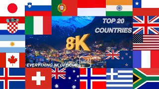 TOP 20 most beautiful countries in the world in EVERYTHING 8K OFFICIAL #travel #8k #japan #america