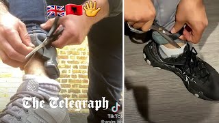 Albanian migrants film themselves removing 'British Rolex' ankle tags