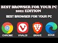 Google Chrome Vs Brave Vs Vivaldi Vs Microsoft Edge Comparison | Best Browser for your PC