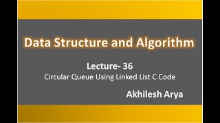 L36- Circular Queue using Linked list C code