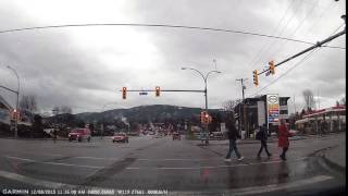 Pedestrian dangerously crossing the road