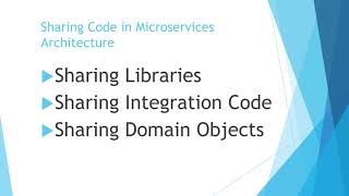 Microservices - Code Sharing