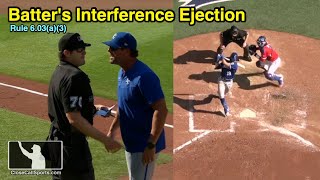 Ejection 105 - Mike Matheny Tossed Following Batter's Interference Call as Massey Steps Out of Box