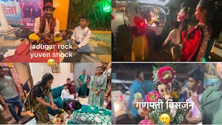 ganpati visarjan 😍😍🙏🏻jadugar rock yuven shock 😅😅#agrikoli #agrikolivlog #vlog #ganesh