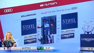 Mikaela Shiffrin - Killington - 1nd Place Women´s  Slalom RUN 1 -  FIS Alpine