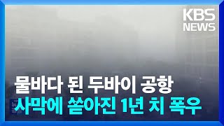 물에 잠긴 두바이공항…‘사막’ 걸프 지역, 이례적 폭우 / KBS  2024.04.17.