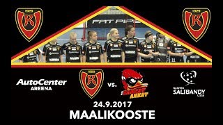 Naiset Liiga: Koovee-SSRA, 24.9.2017, Maalikooste