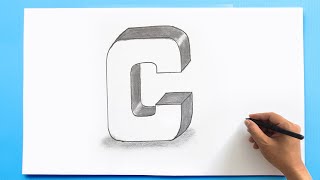 3D Letter Drawing - C