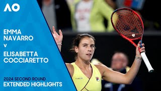 Emma Navarro v Elisabetta Cocciaretto Extended Highlights | Australian Open 2024 Second Round