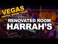 Hotel Room Tour: Renovated One King Room at the Harrah's Las Vegas. (with Kiosk Check In)