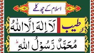 Six Kalimas in Islam | 6 Kalmas in Arabic | چھ کلمے | HD Arabic Text