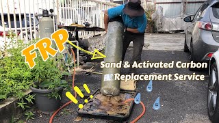 FRP Outdoor Filter Sand Replacement and Pipe Reinstallation Guide