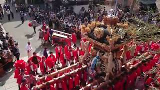 H30魚吹八幡神社秋季例祭　昼宮　宮入　津市場屋台２