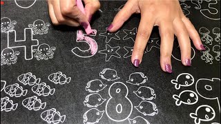 Reusable Chalk Board Drawing Table Mats for 3-6 years, 3 Wipe n Clean Mats #CocoMocoKids