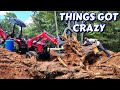 COULD HAVE BEEN A DISASTER | cabin build | tractor work | homesteading  log cabin | sawmill | DIY