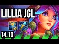 LILLIA vs VI (JGL) | 10/2/8, Rank 8 Lillia, Dominating | EUW Challenger | 14.10