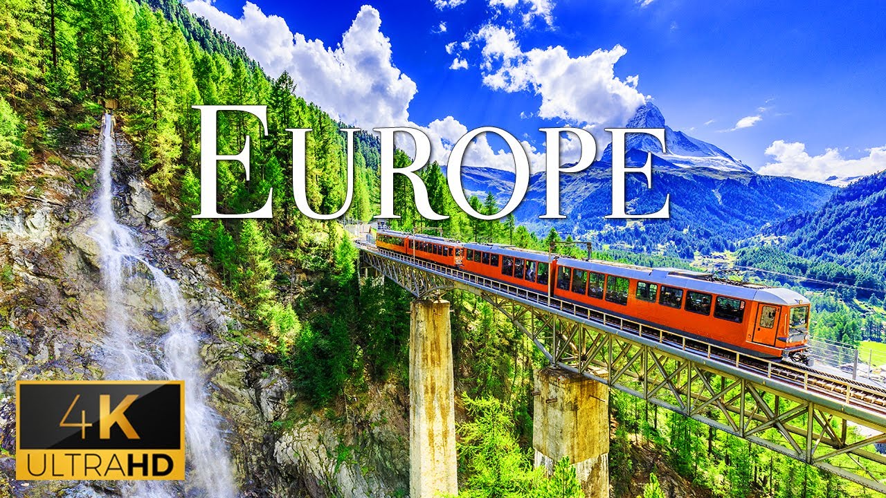 Flying Over Europe 4k Uhd Relaxing Music With Stunning Beautiful