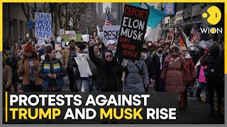 Anti-Trump Protests Erupt Across the US Over Musk, Project 2025, and Transgender Sports Ban | WION