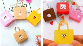/Origami Paper Bag | How To Make Paper Bags with Handles | Origami Gift Bags |