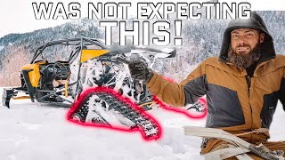 Porsche Turbo RZR On Snow Tracks and Skis- DEEP SNOW!