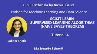 Scikit-learn Supervised Learning Algorithms (Naive Bayes Theorem): Tutorial 4