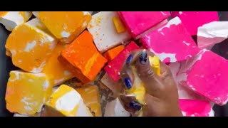 Powdery crispy Dyed chalk blocks and PJ's from one n only @chalk_it_up_Kym #oddlysatisfyingvideo