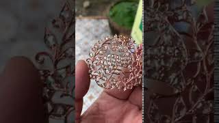 จี้กวาง เพชรแท้เหลี่ยมลูกโลก rose cut diamond // peranakan nyonya jewelry