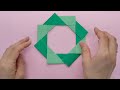 【折り紙】簡単クリスマスリースの作り方＊how to make origami simple christmas wreath with origami.