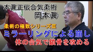 合気柔術チャンネル　技術・理合#045 　鎖骨の詰め➂　ミラーリング（合気）編　aiki 　makoto okamoto