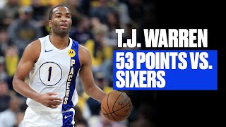 T.J. Warren Was Lights Out vs. Philly | Career-High 53 Points