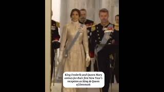 King Frederik and Queen Mary arrives for their first New Year reception as King \u0026 Queen of Denmark