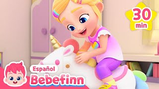 Unicornio Arcoíris🦄 y Más Canciones para Aprender los Colores🌈 | Bebefinn Canciones Infantiles