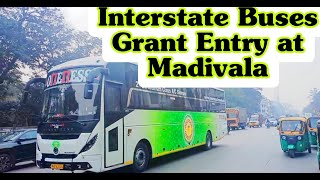 Inter state buses arriving at Madiwala during weekdays- - Early Morning#bangalore #bus #travel