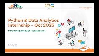 Python & Data Analytics Internship | Session 8: Functions & Modular Programming | SASF