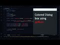 Colored dialog box with tkinter (Python)