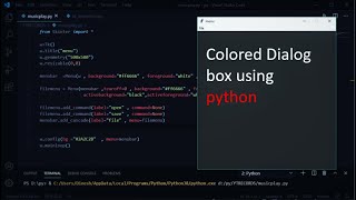 Colored dialog box with tkinter (Python)